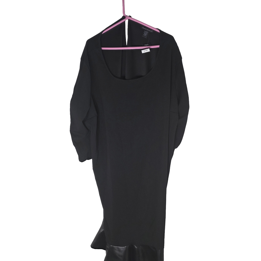 Ashley Stewart Black Long Sleeve Dress